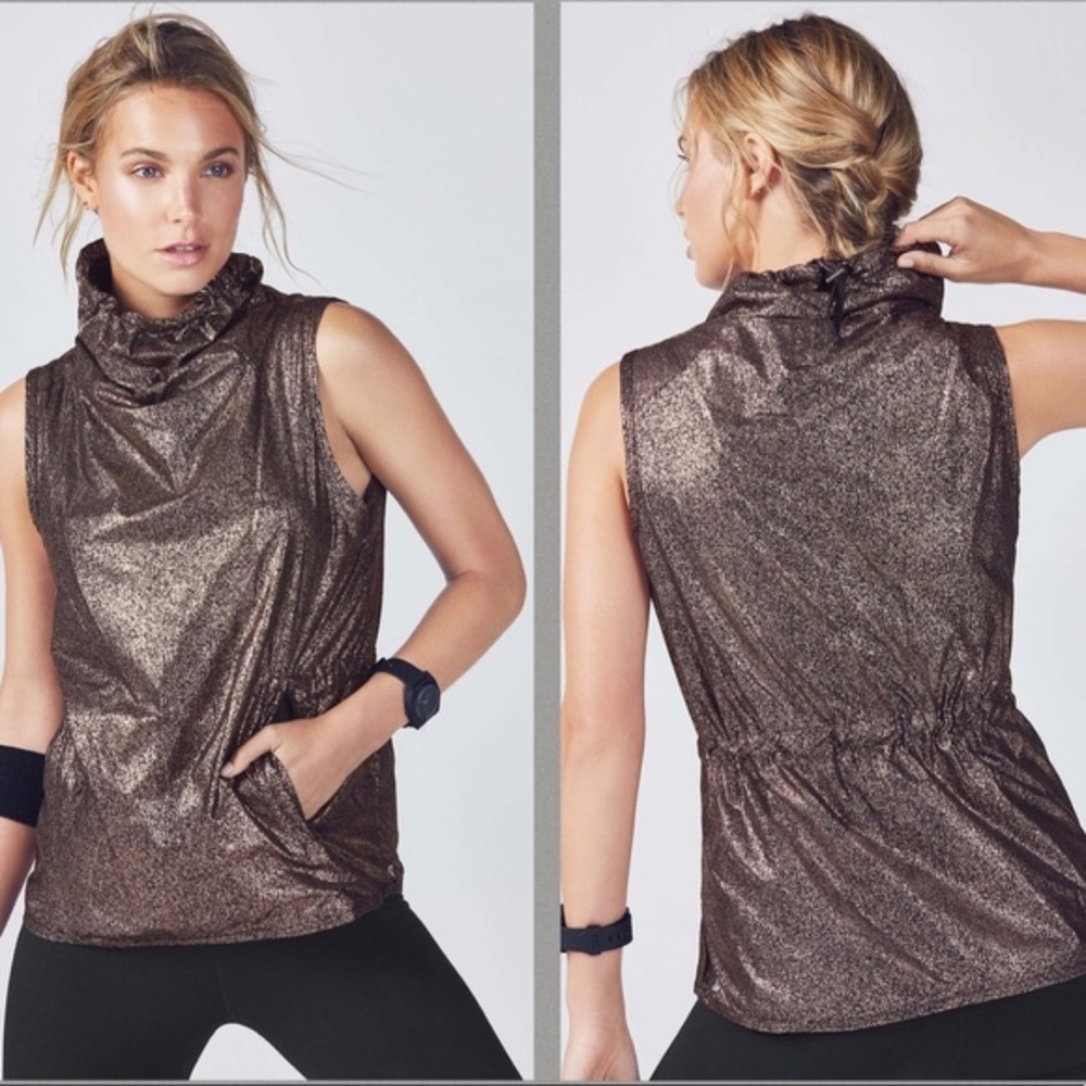 Fabletics Liora Metallic Athletic Vest new in bag